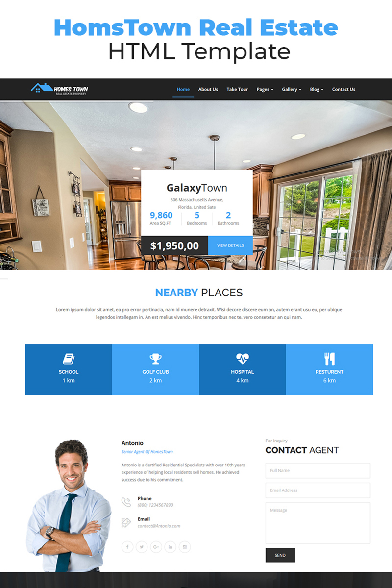 HomesTown Real Estate HTML Template