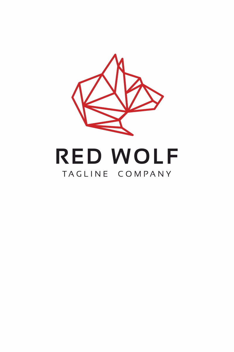 Red Wolf Logo Template