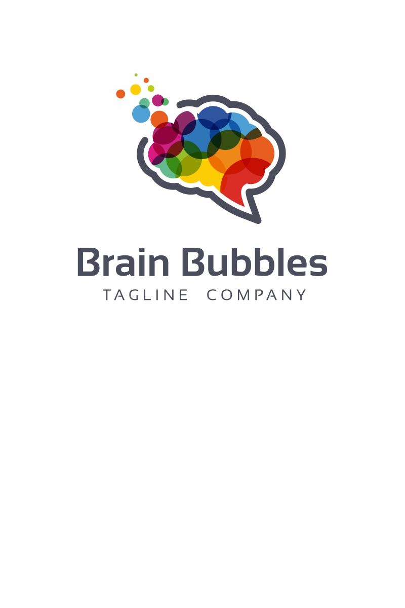 Brain Bubbles Logo Template