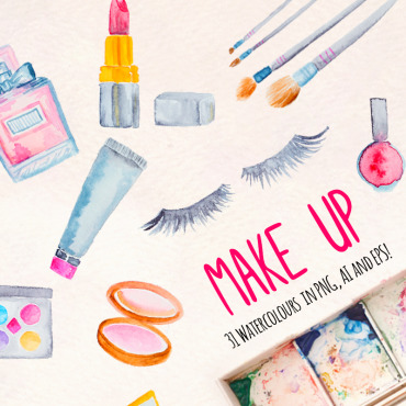 Up Makeup Illustrations Templates 67794