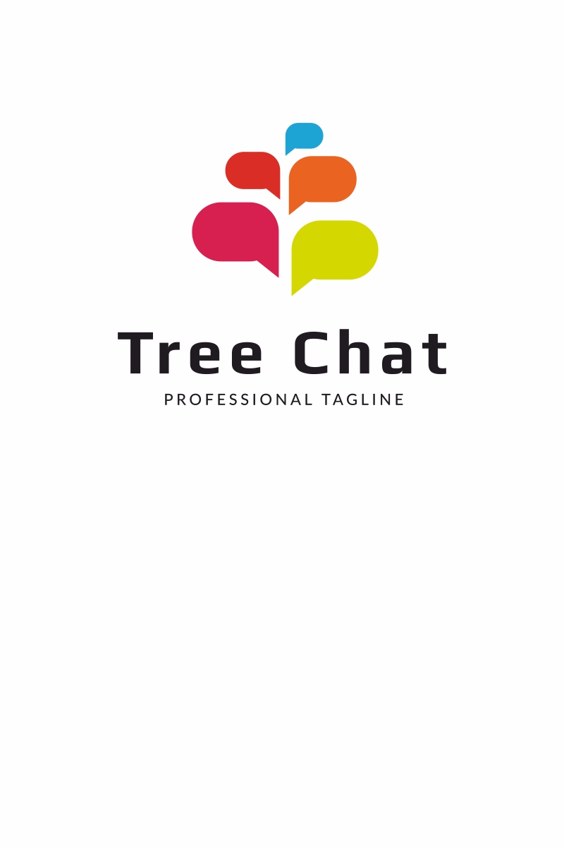 Tree Chat Logo Template