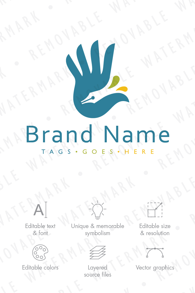 Hand of Creativity Logo Template