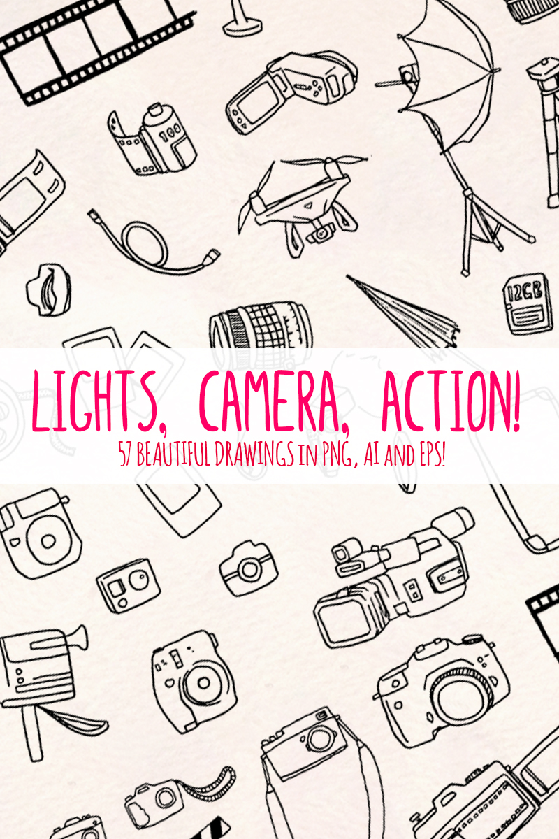 57 Camera, Film and Television Vector Graphics - Illustration