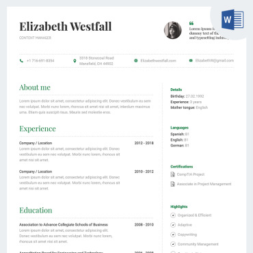 Resume Content Resume Templates 67880