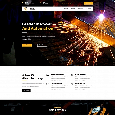 Company Industrial Landing Page Templates 67957