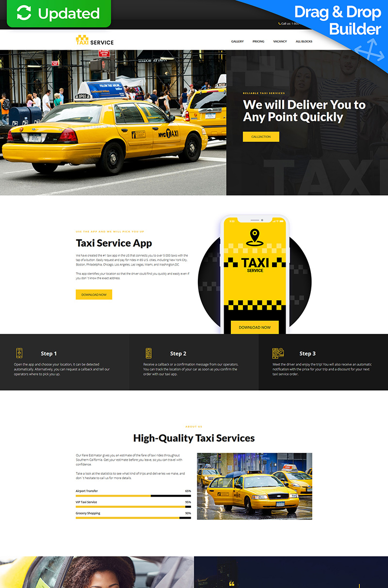 Taxi and Cab Booking Landing Page Template