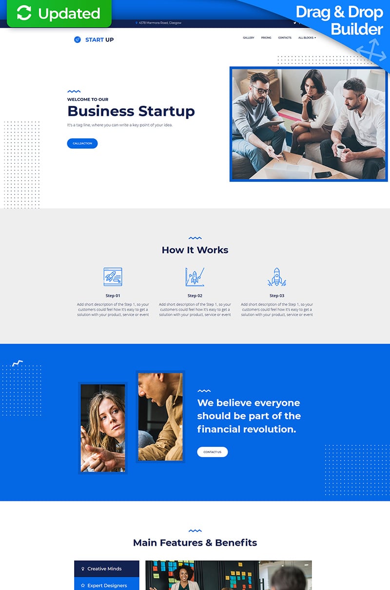 Business Startup Landing Page Template