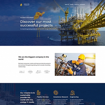 Industrial Well Landing Page Templates 67969