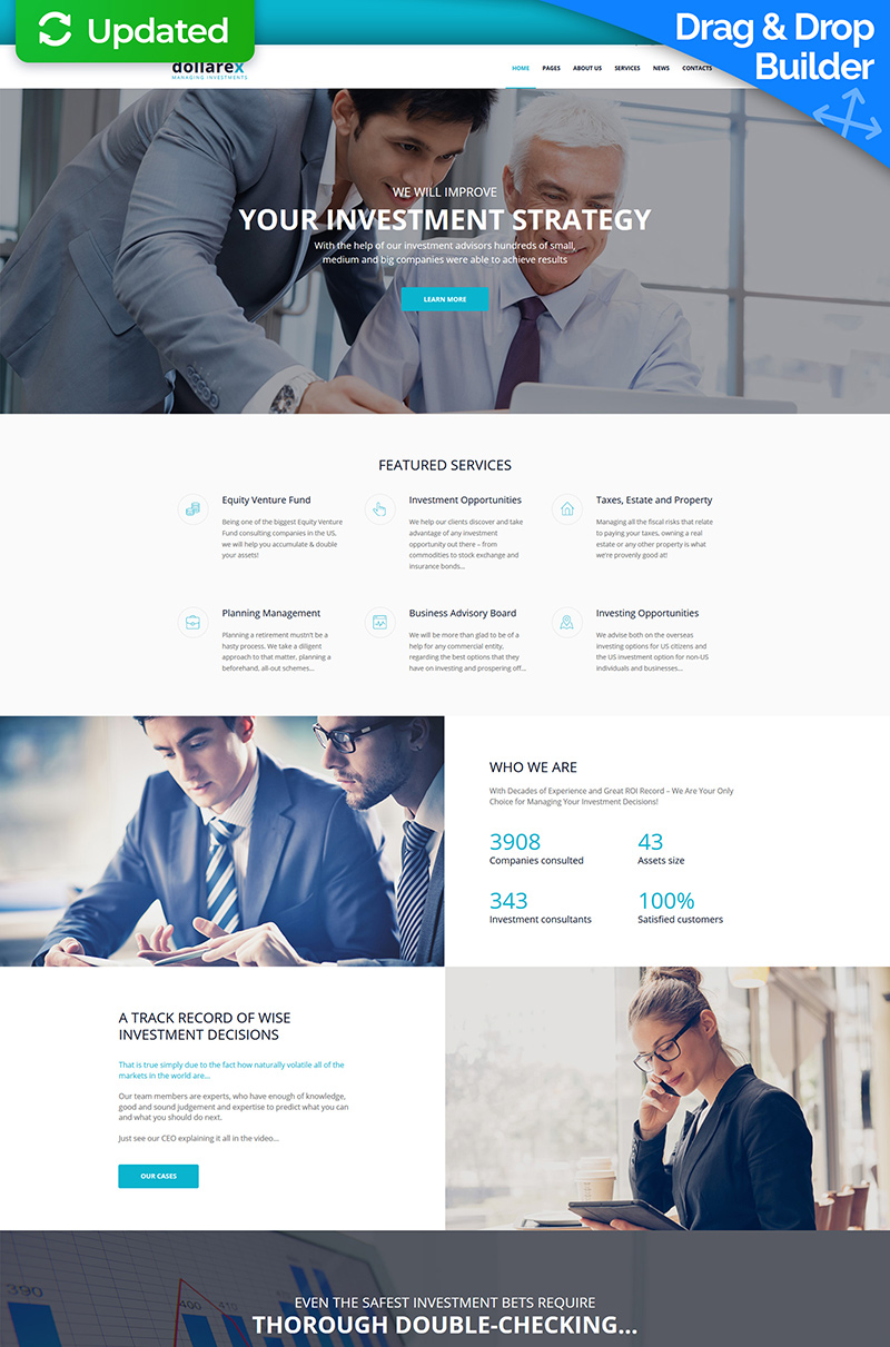 Dollarex - Investment Company Moto CMS 3 Template