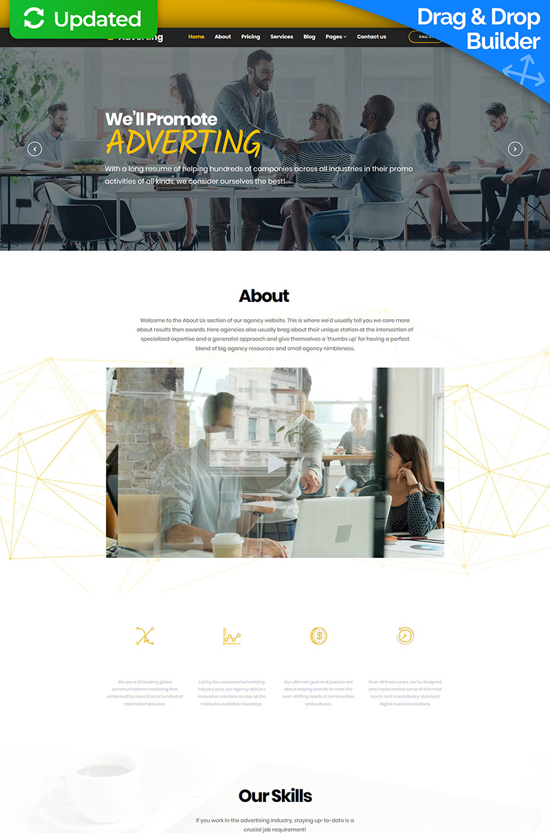 Adverting - Advertising Agency Moto CMS 3 Template