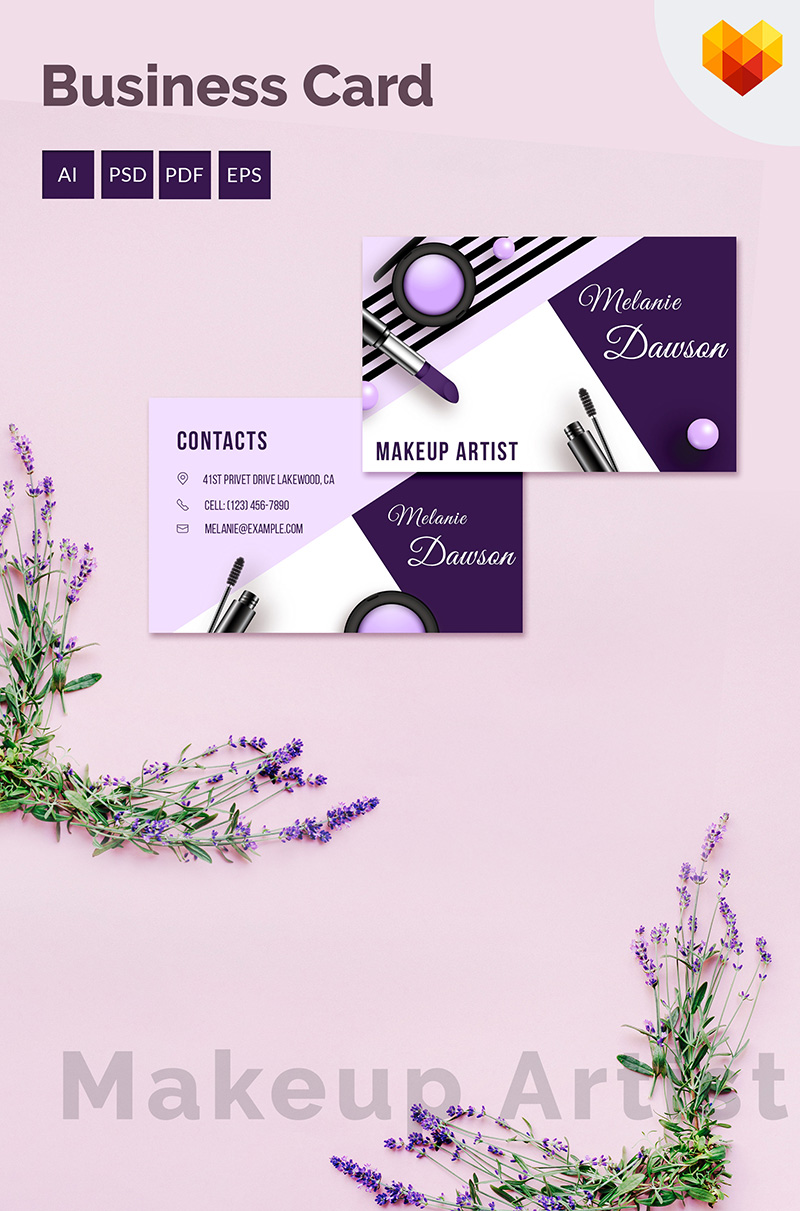 Makeup Business Card - Corporate Identity Template