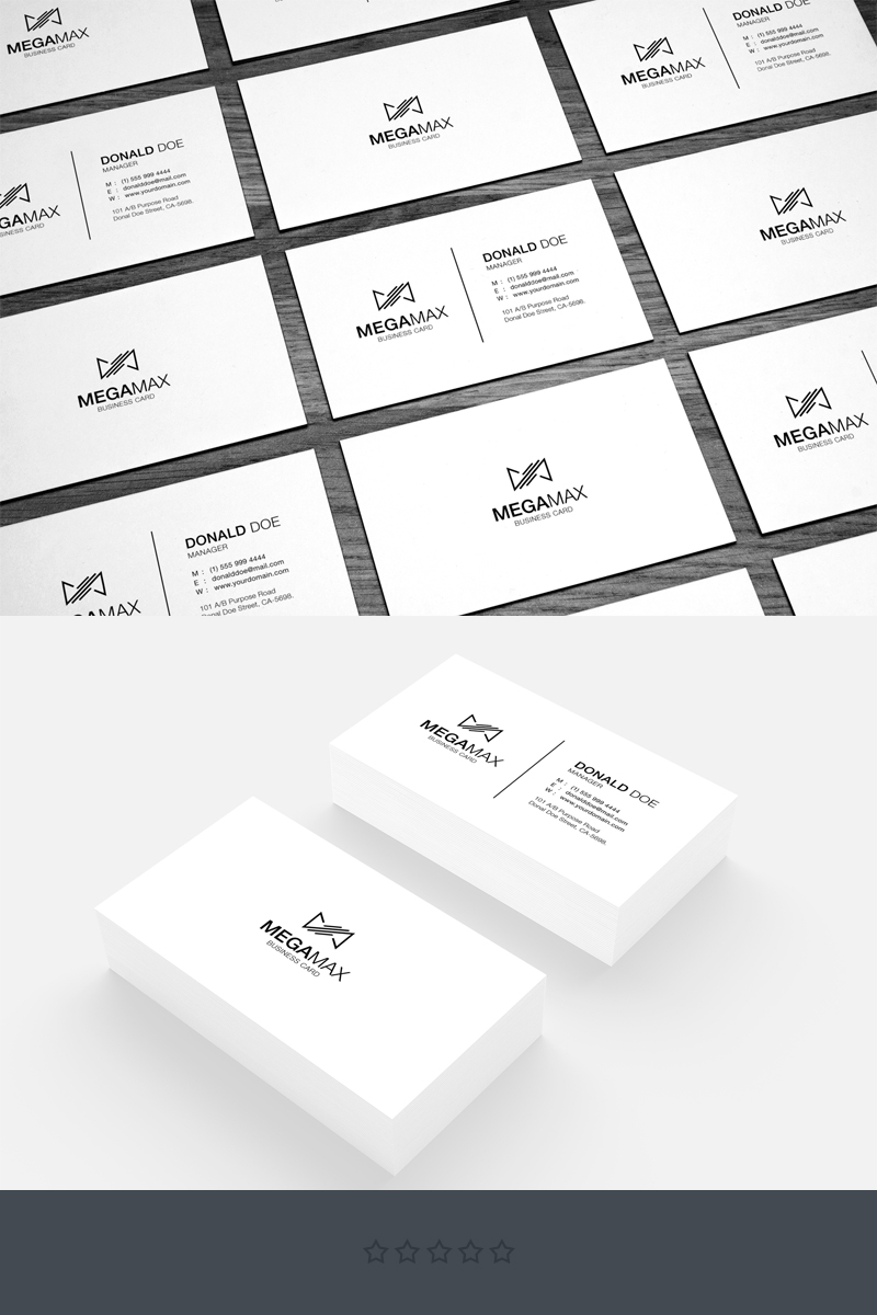 Black & White Minimal Business Card - Corporate Identity Template