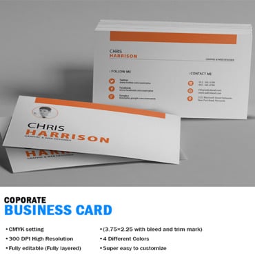 Card Clean Corporate Identity 68153