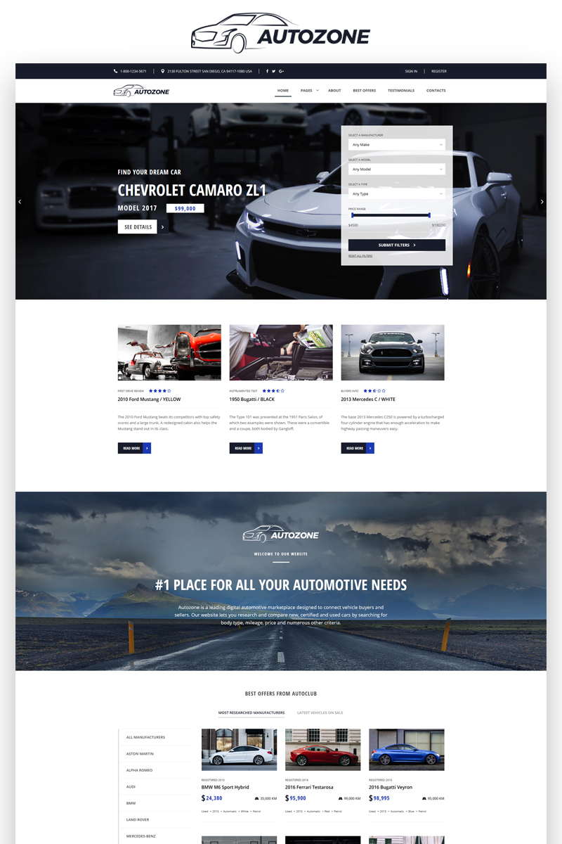 Autozone - Auto Dealer Bootstrap HTML5 Website Template