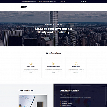 Investing Investment Moto CMS 3 Templates 68170