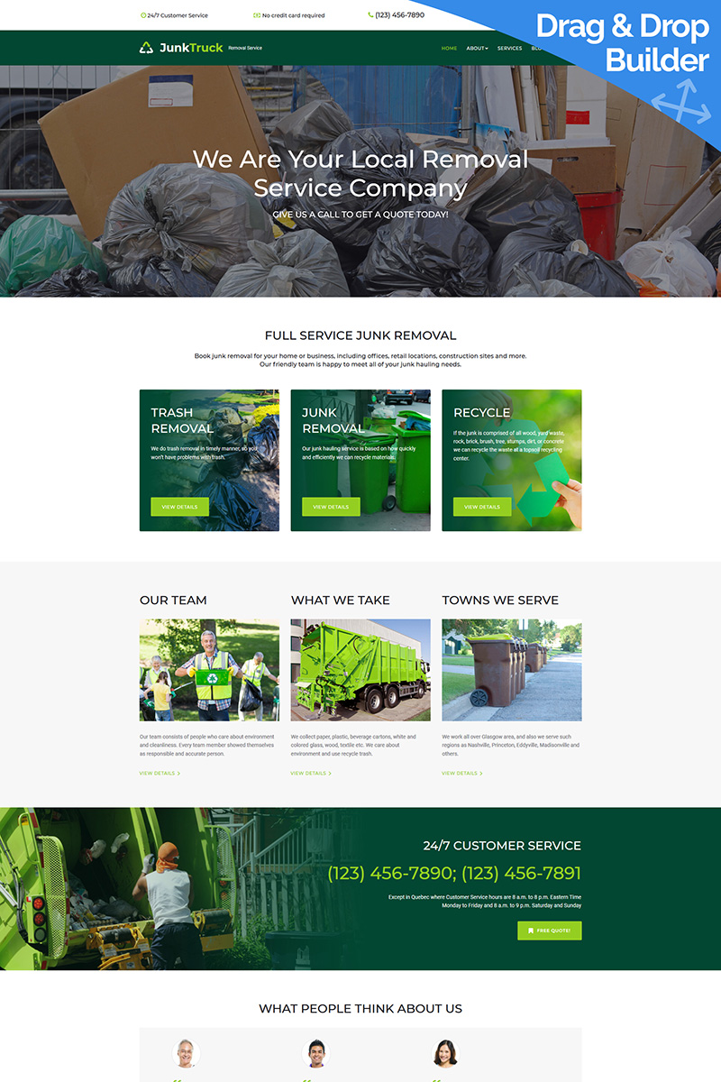JunkTruck - Garbage Removal Service Company Moto CMS 3 Template