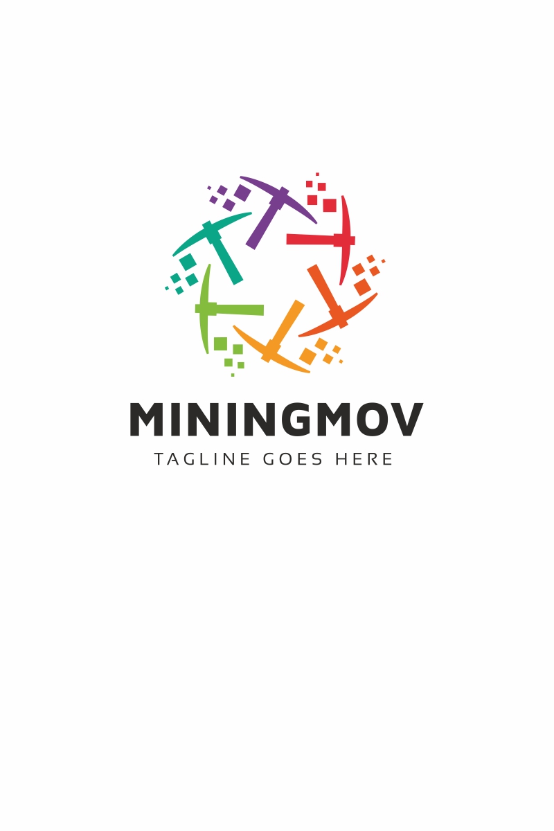 Bitcoin Crypto Miningmov Colorful Logo Template