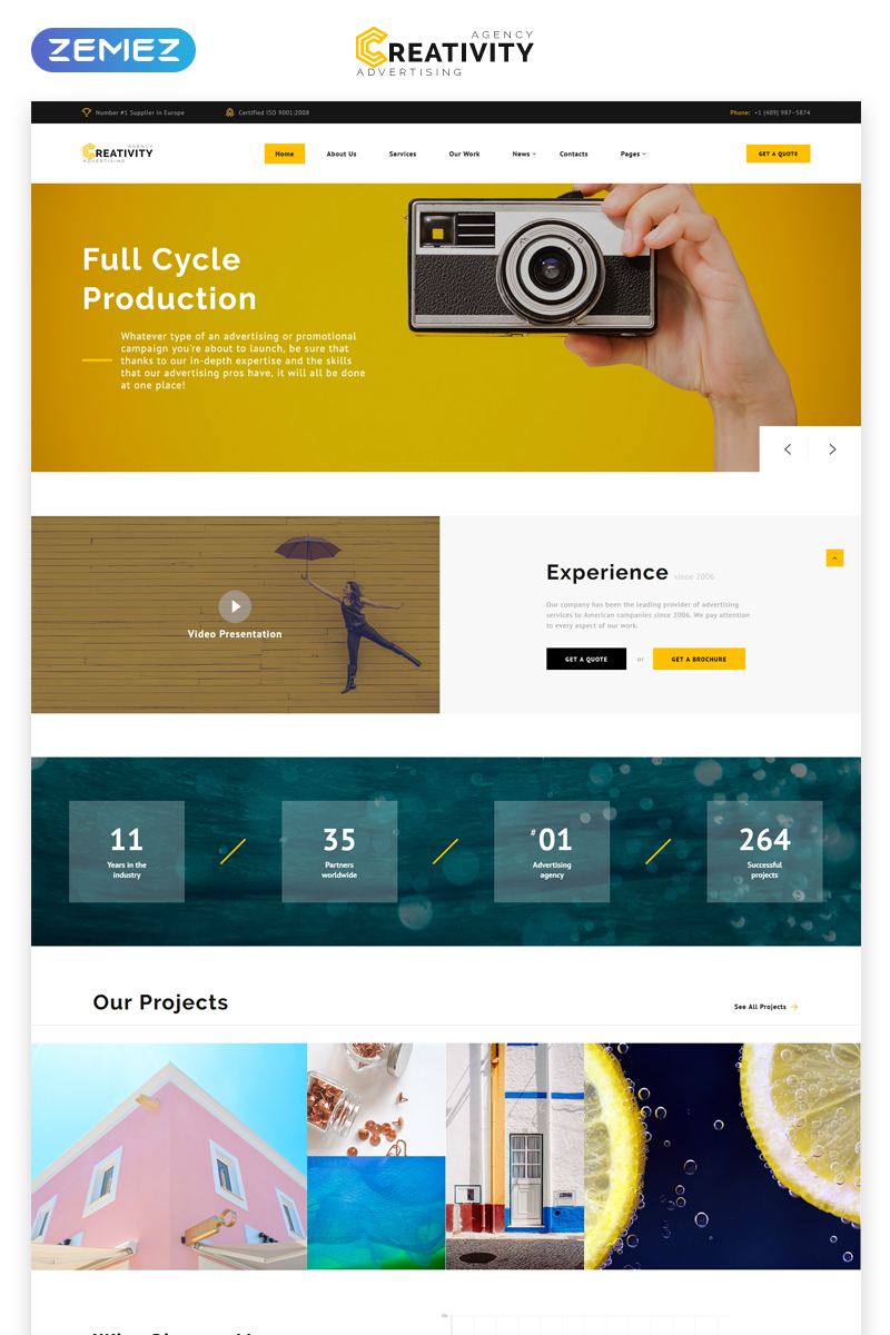 Creativity - Advertising Agency Multipage HTML5 Website Template