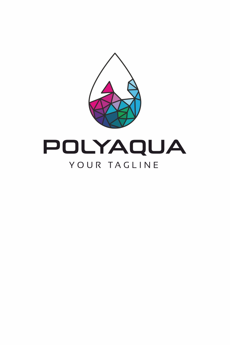 Polyaqua - Polygon Water Logo Template