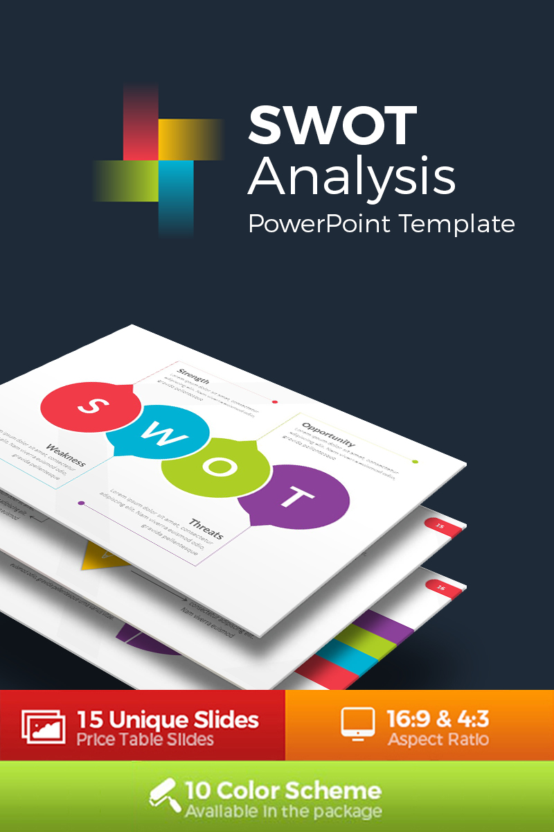 SWOT Infographic Analysis PowerPoint template