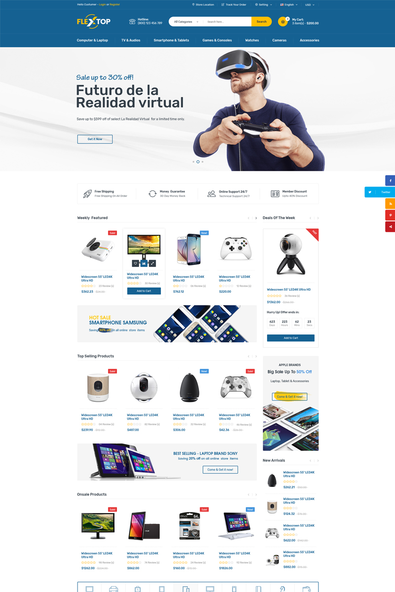 Flextop - Multivendor Marketplace WooCommerce Theme