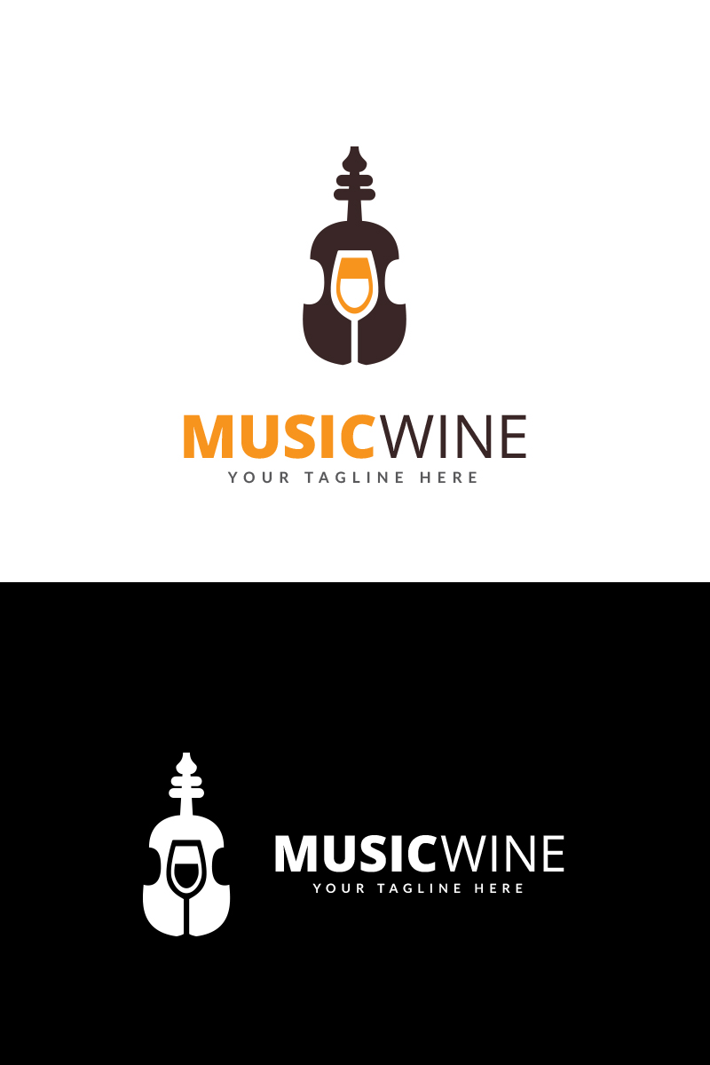 Music Wine Logo Template