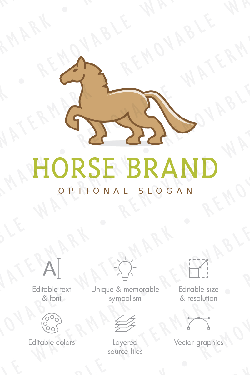 Spirited Stallion Logo Template