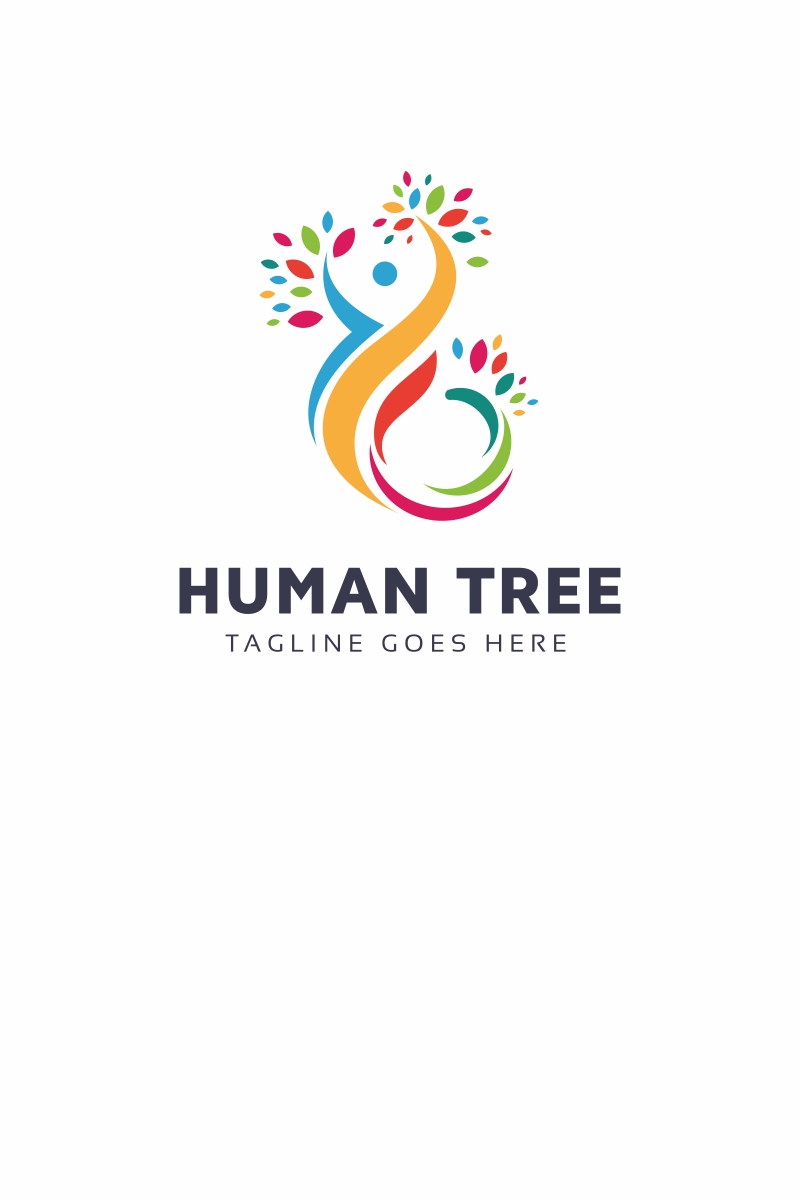 Human Tree Logo Template