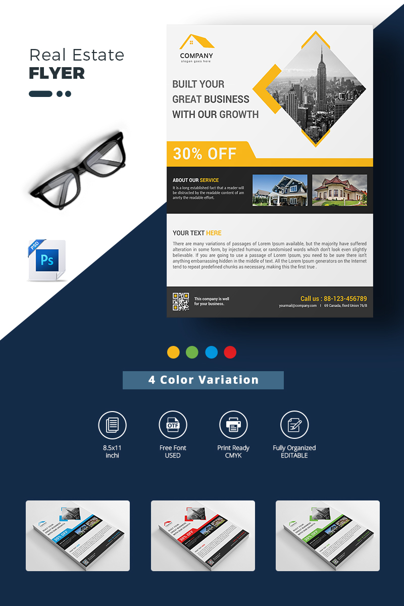 Real Estate Flyer - - Corporate Identity Template