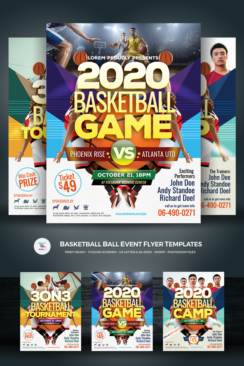 Basketball Event Flyer - Corporate Identity Template