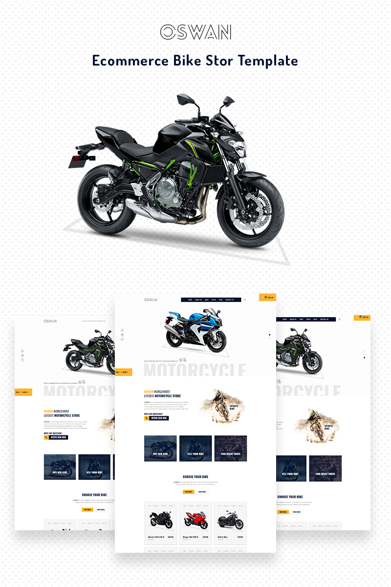 Oswan - eCommerce Bike Store Website Template