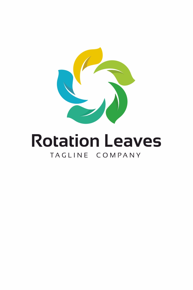 Rotation Leaves Logo Template