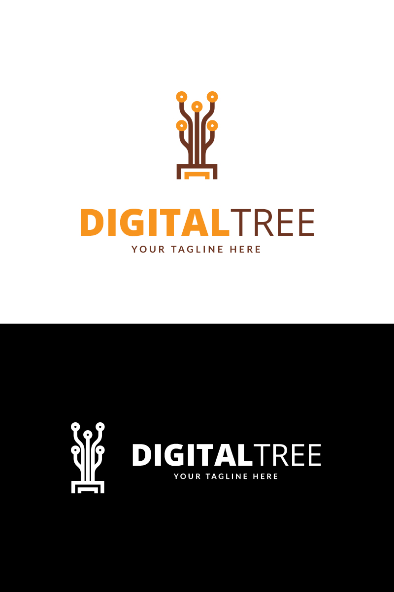 Digital Tree Logo Template