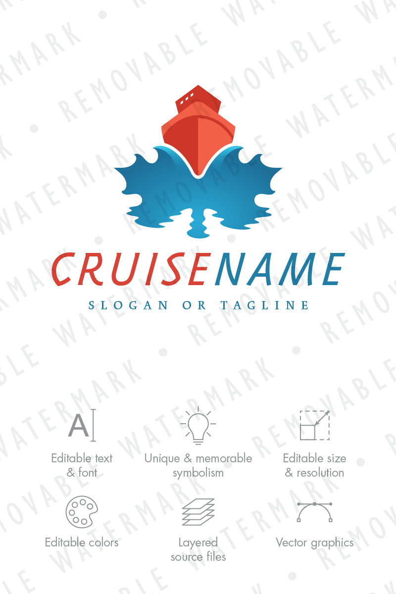 Maple Leaf Cruise Logo Template