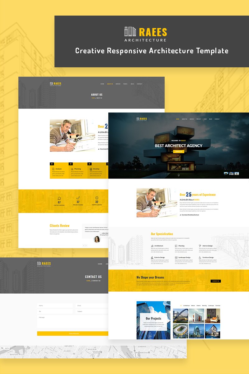 Raees - Responsive Architecture / Architect Website Template