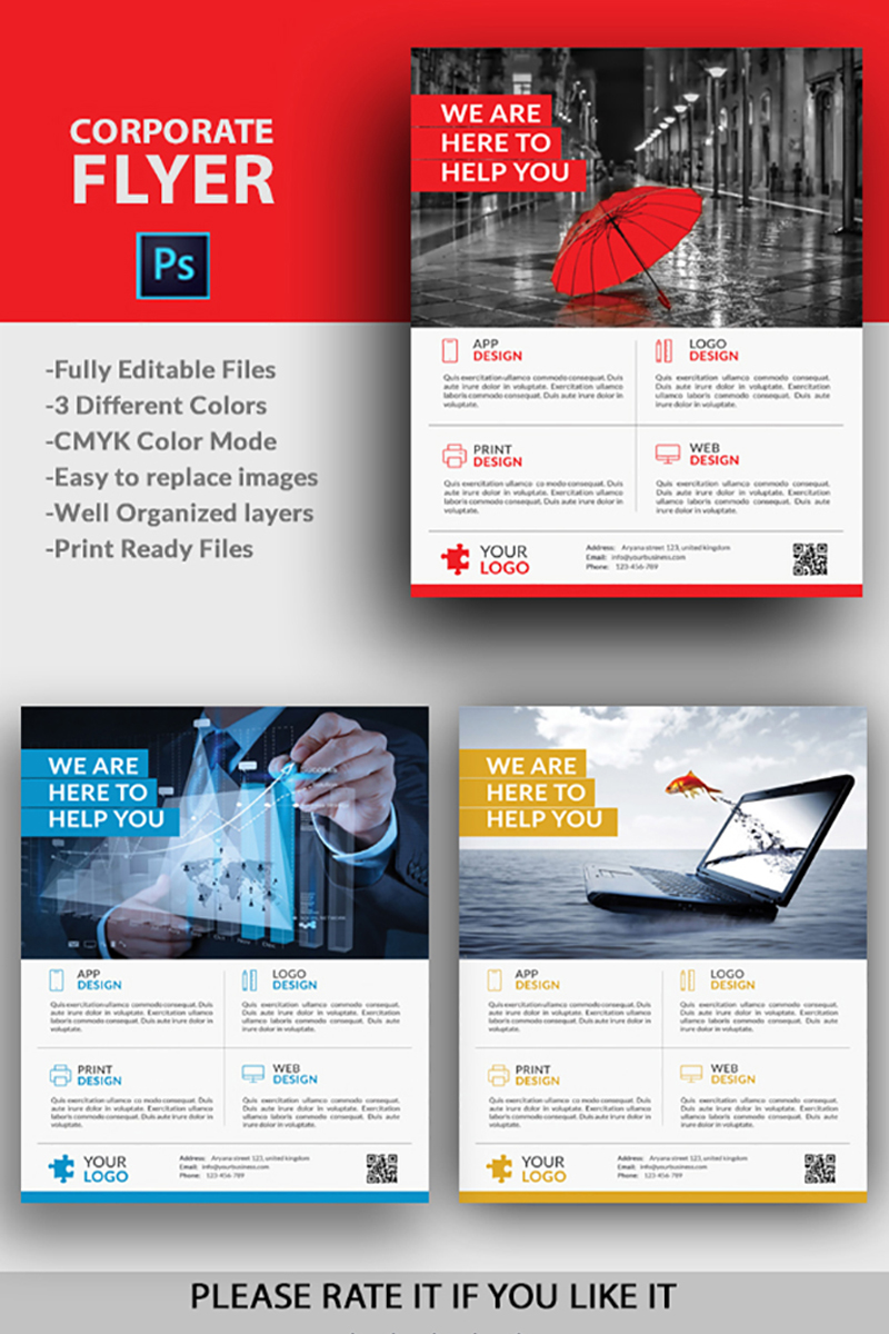 Corporate Flyer for Business Companies - Corporate Identity Template