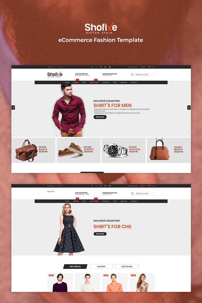 Shofixe - eCommerce Fashion Website Template