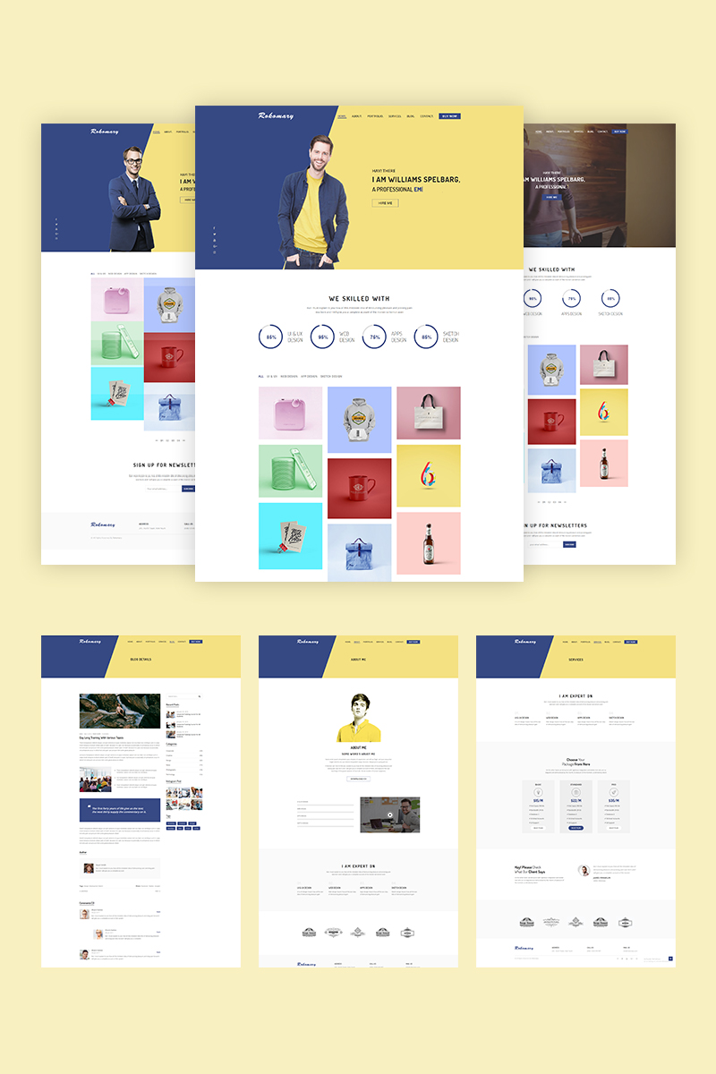 Rokomary - Creative Portfolio Bootstrap5 Website Template