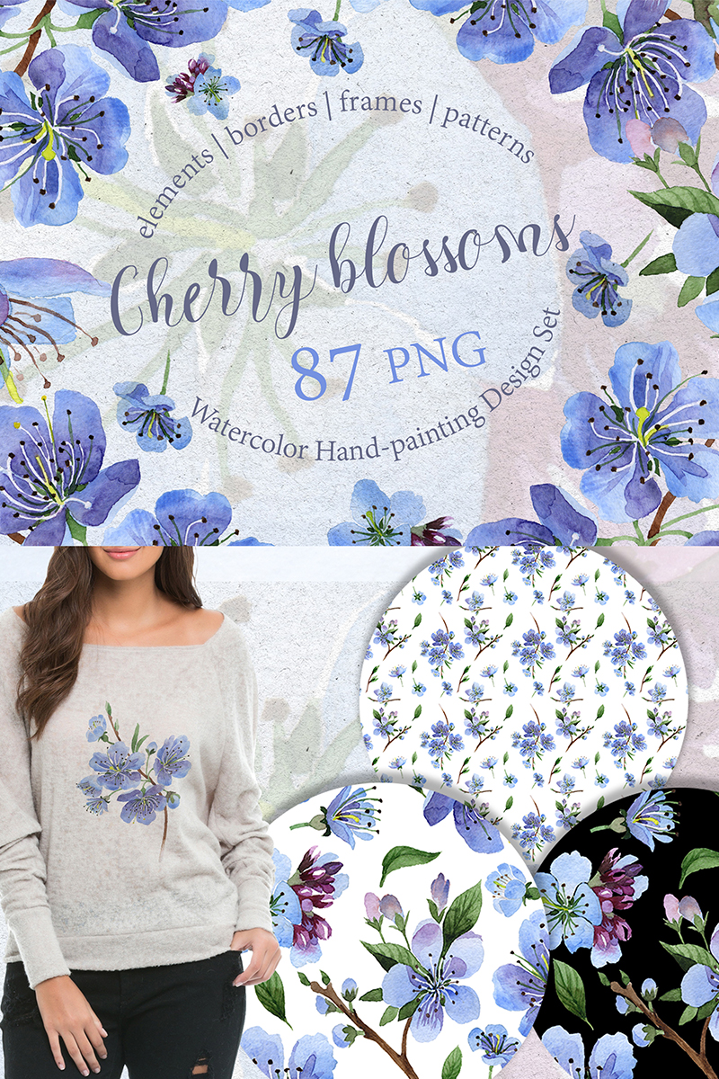 Cherry Blossoms - PNG watercolor - Illustration