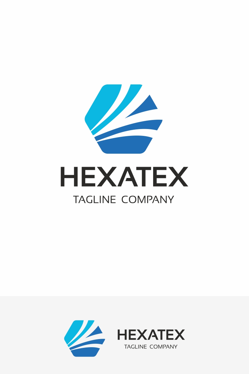 Hexatex Hexagon Tech Logo Template