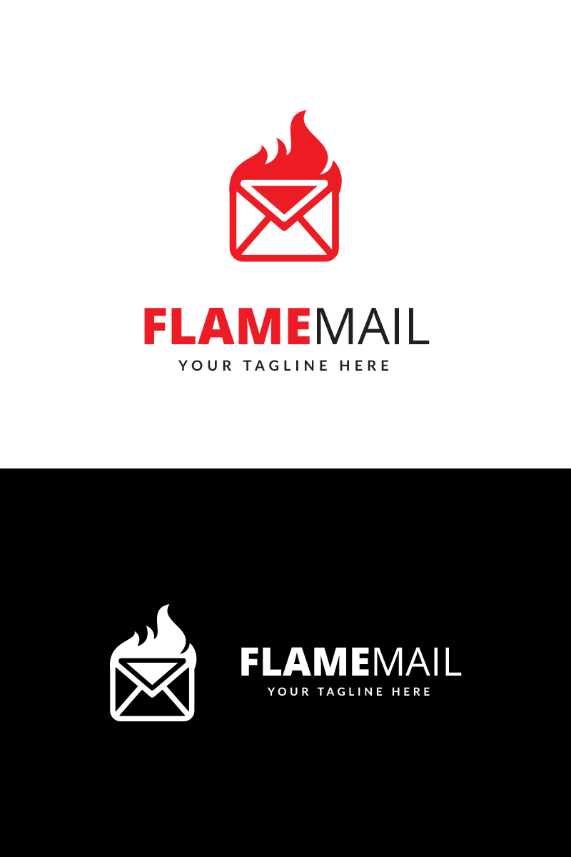 Flame Mail Logo Template