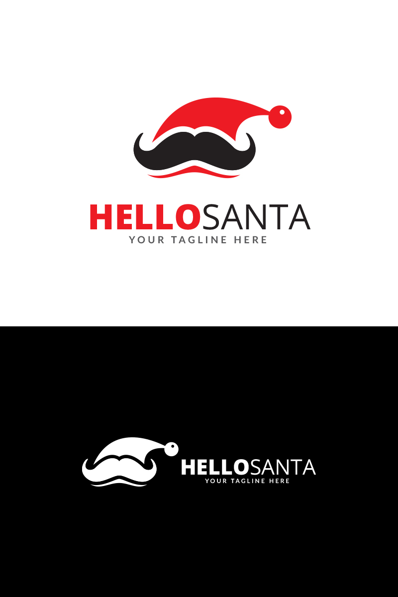 Hello Santa Logo Template