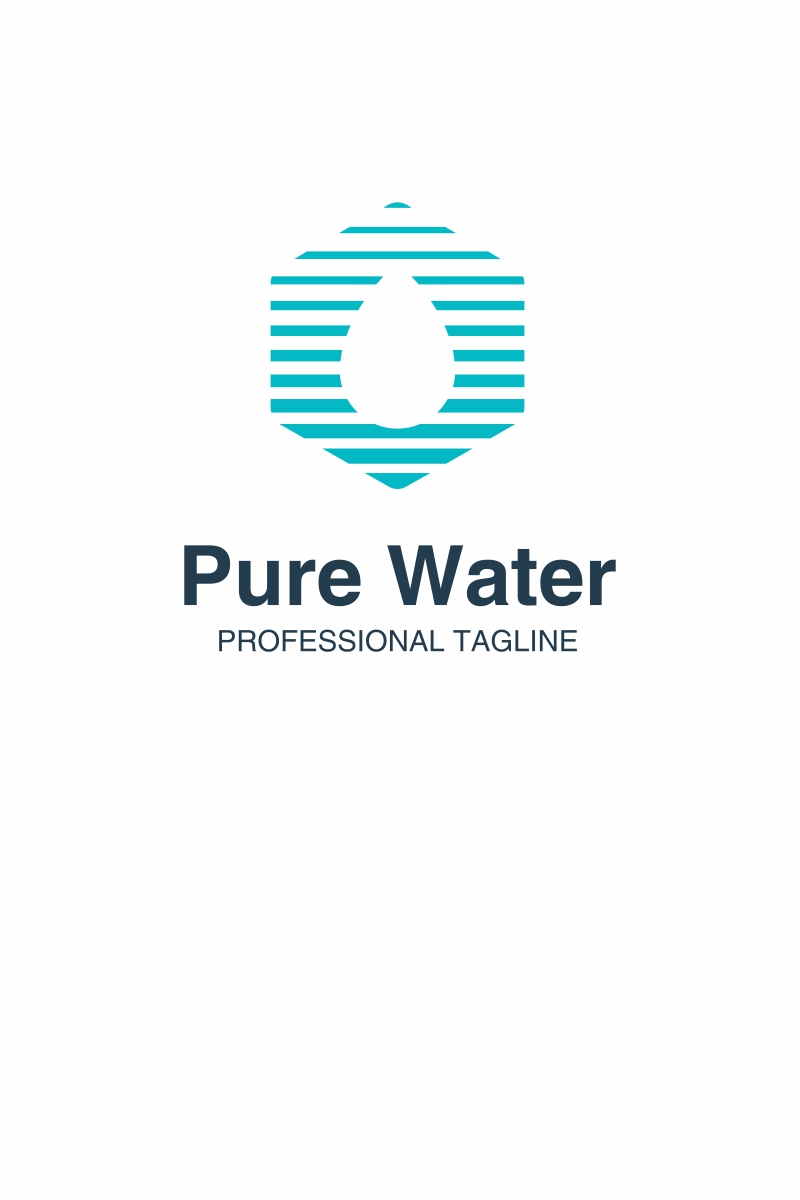 Pure Water Aqua Logo Template