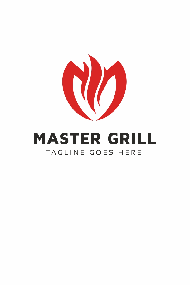 Master Grill BBQ Fire Logo Template