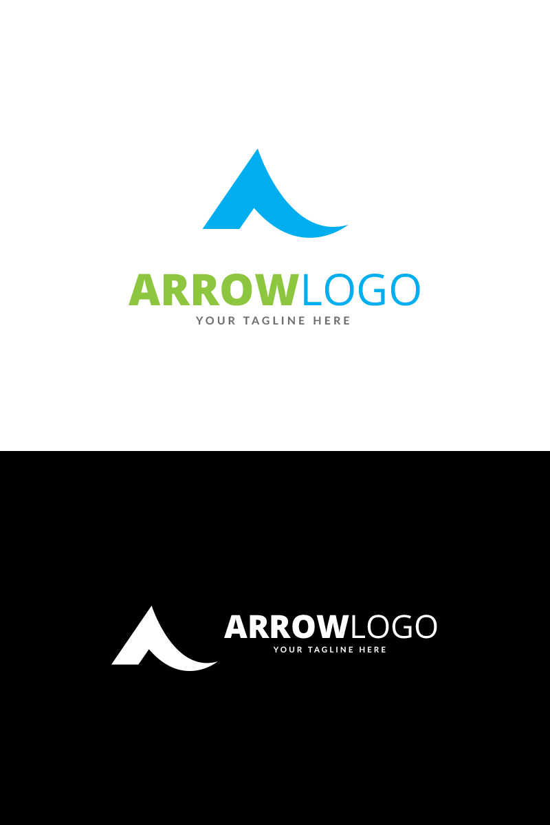 Arrow A Letter Logo Template