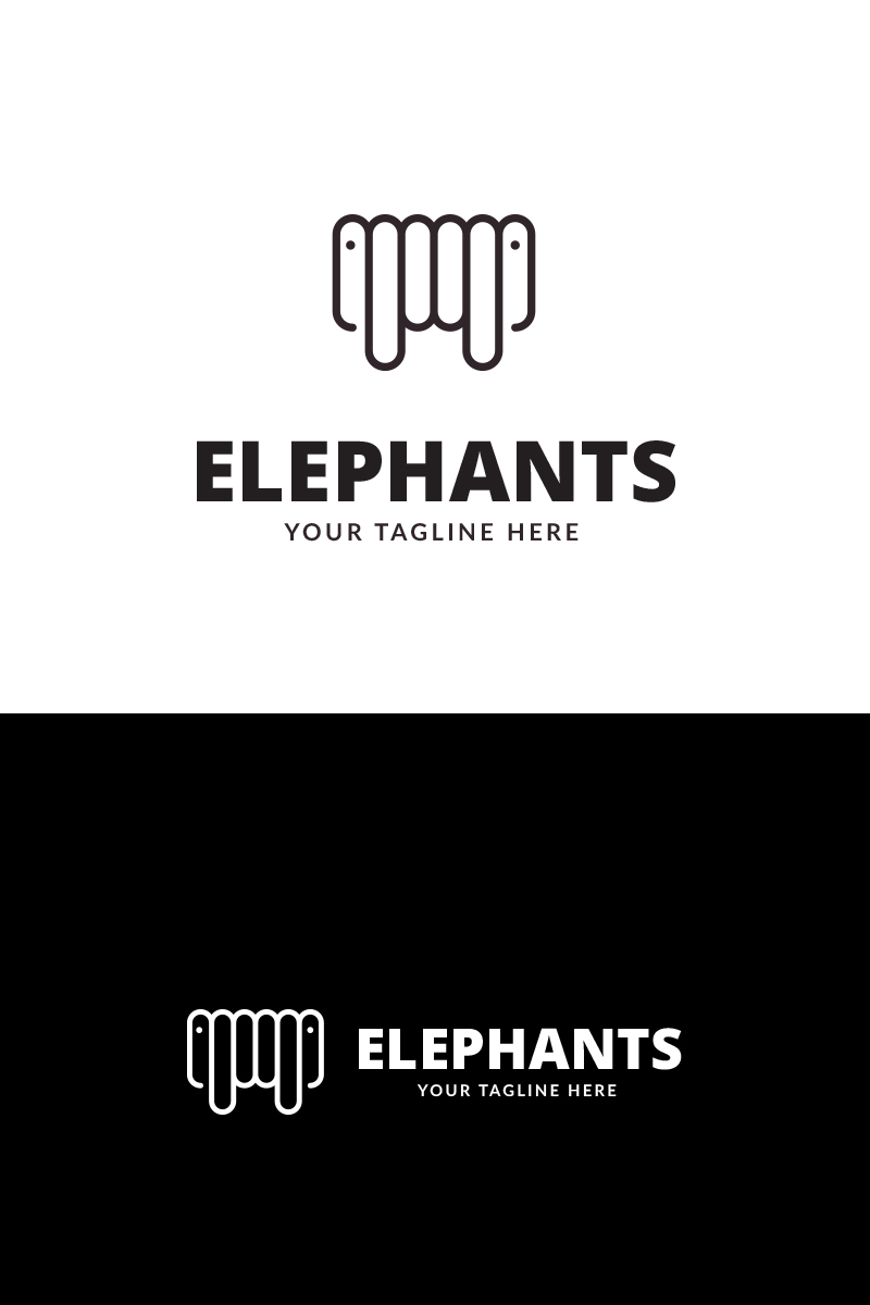 Elephants Logo Template