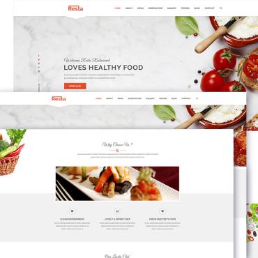 Restaurant Food Responsive Website Templates 69067