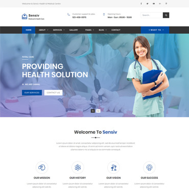 Clinic Corporate Responsive Website Templates 69076
