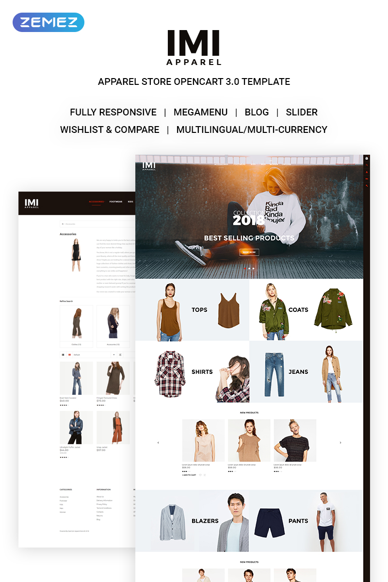 IMI - Fashion Store OpenCart Template