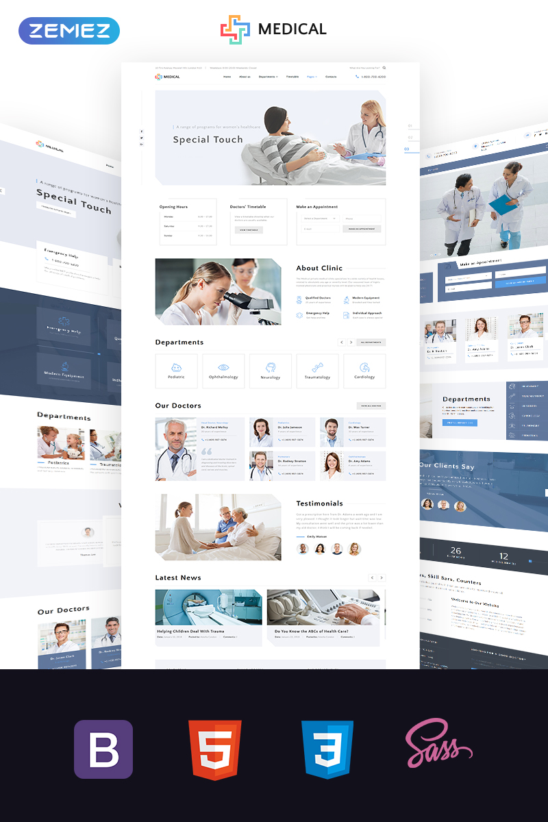 Medical  - Private Medical Center Multipage Website Template